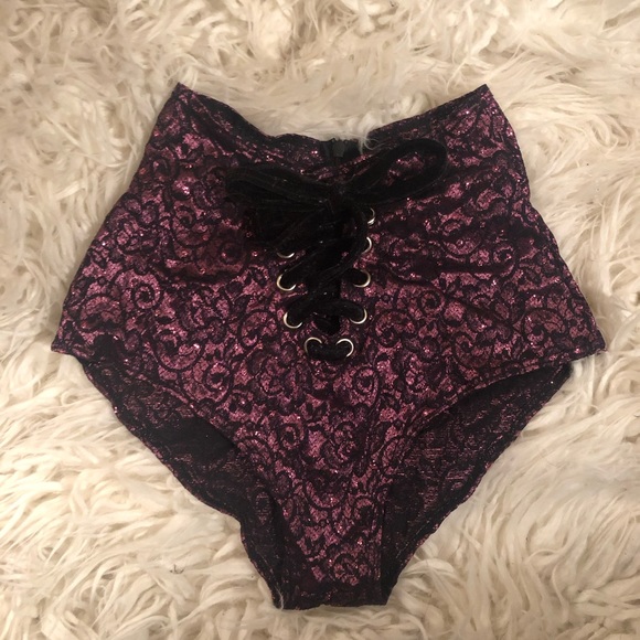 LAST MARK DOWN J Valentine Lace Up Rave Bottoms - Picture 3 of 4